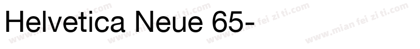 Helvetica Neue 65字体转换